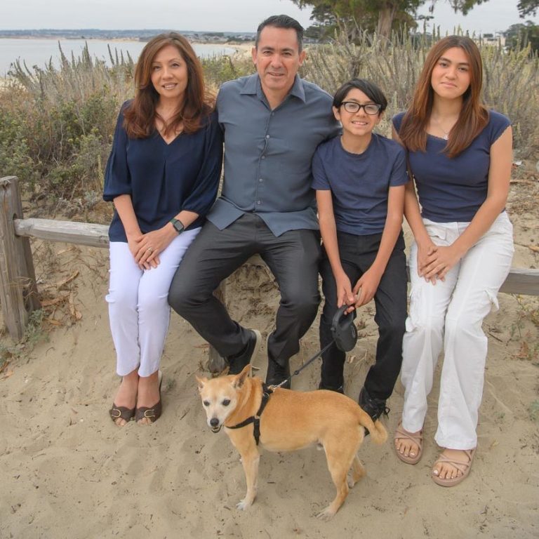 Brian Perez with Family in Monterey